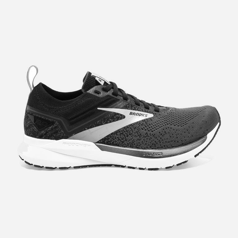 Brooks Ricochet 3 Mens Lightweight Road Running Shoes - Black/Blackened Pearl/White - Philippines (2